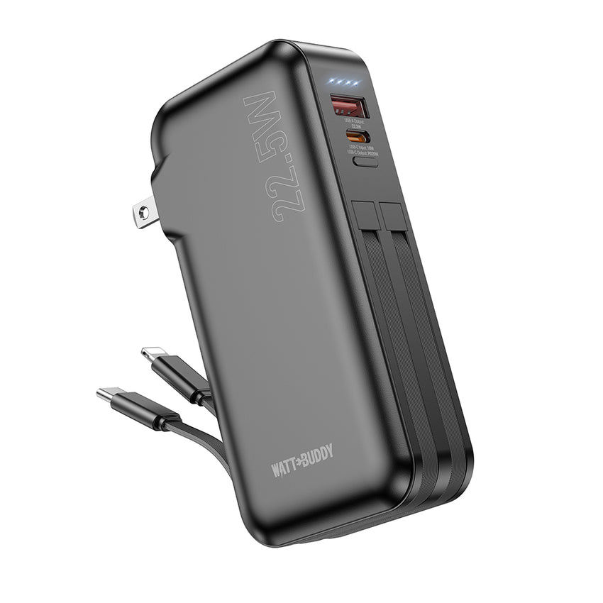 Watt Buddy 10000mAh Portable Power Bank - Fast Charging, Compact & Lightweight