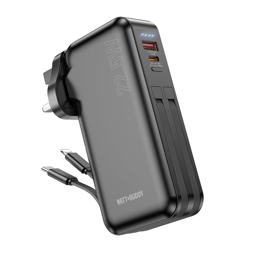 Watt Buddy 10000mAh Portable Power Bank - Fast Charging, Compact & Lightweight