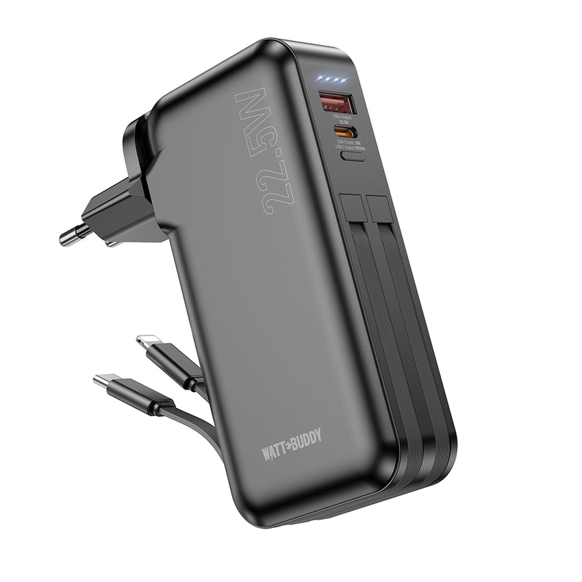 Watt Buddy 10000mAh Portable Power Bank - Fast Charging, Compact & Lightweight
