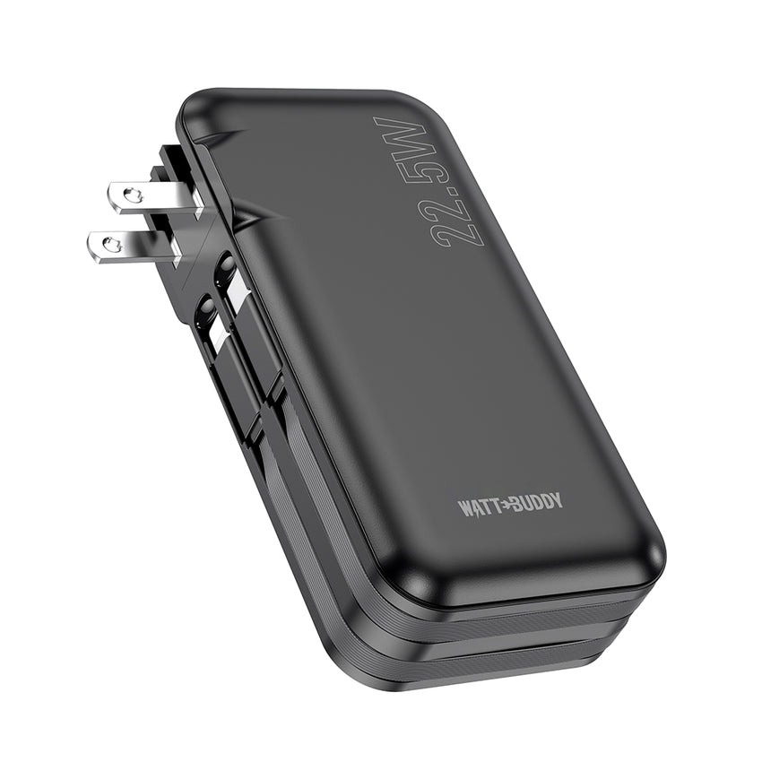 Watt Buddy 10000mAh Portable Power Bank - Fast Charging, Compact & Lightweight