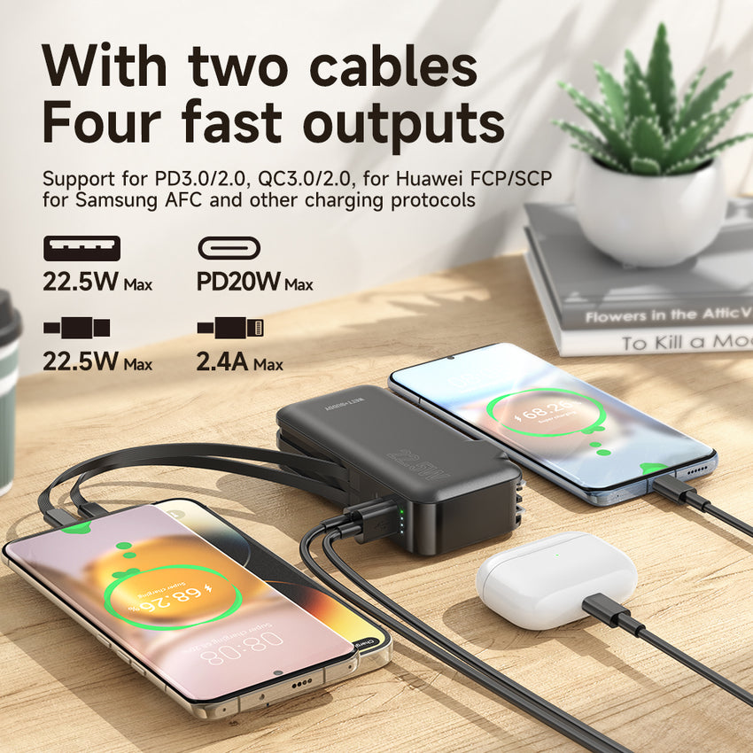 Watt Buddy 10000mAh Portable Power Bank - Fast Charging, Compact & Lightweight