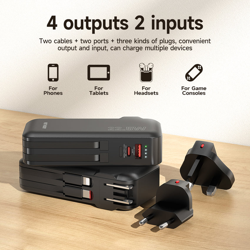 Watt Buddy 10000mAh Portable Power Bank - Fast Charging, Compact & Lightweight