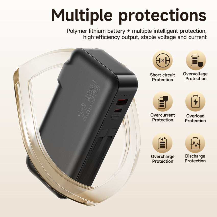 Watt Buddy 10000mAh Portable Power Bank - Fast Charging, Compact & Lightweight