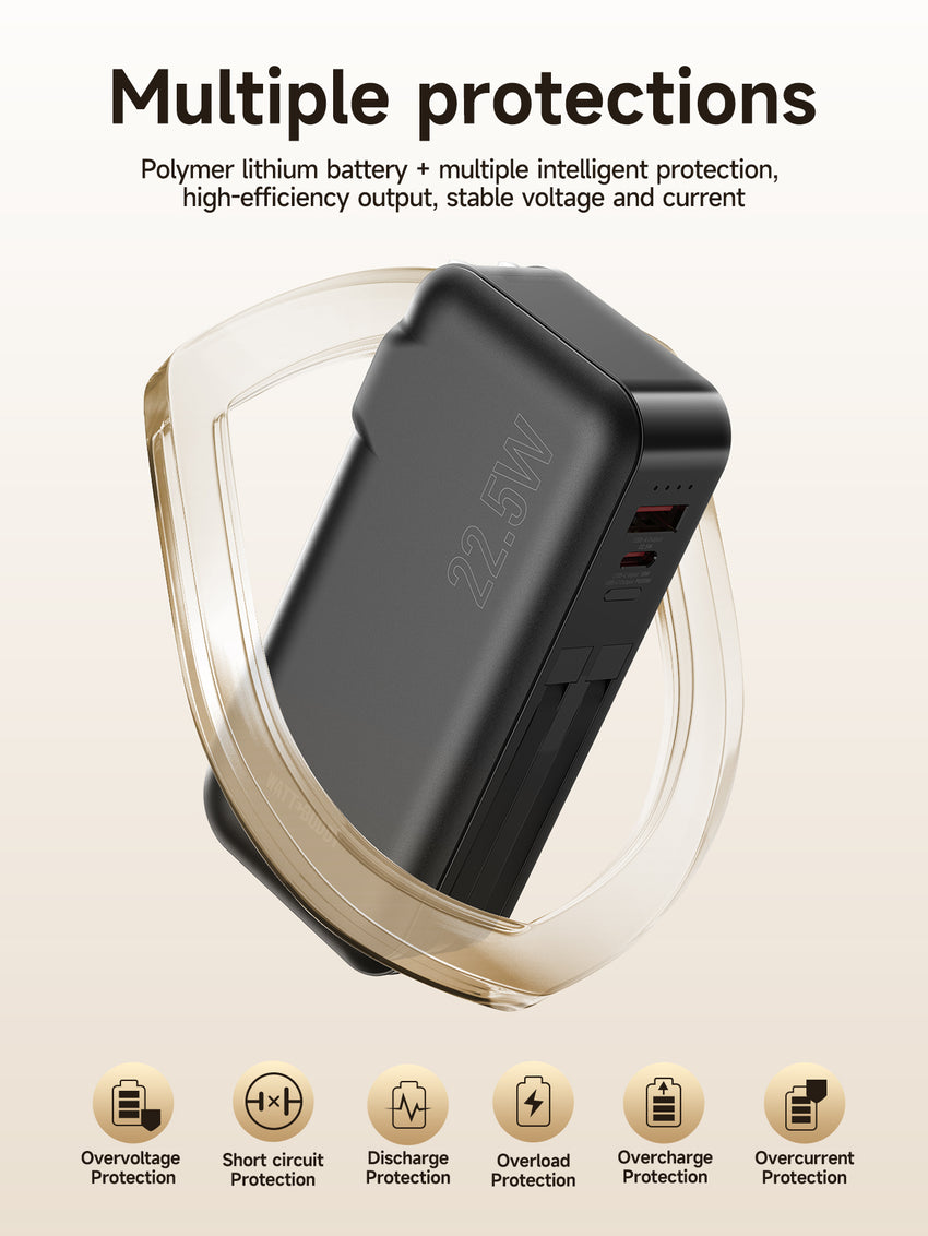 Watt Buddy 10000mAh Portable Power Bank - Fast Charging, Compact & Lightweight