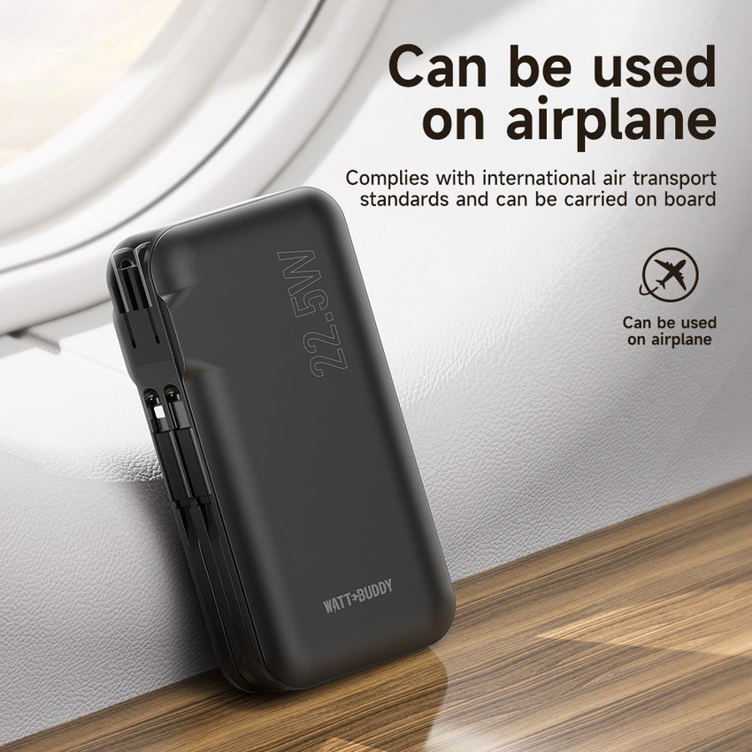 Watt Buddy 10000mAh Portable Power Bank - Fast Charging, Compact & Lightweight