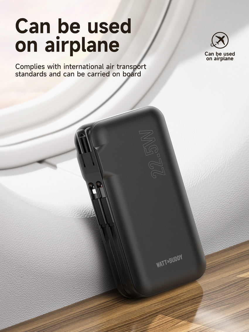 Watt Buddy 10000mAh Portable Power Bank - Fast Charging, Compact & Lightweight