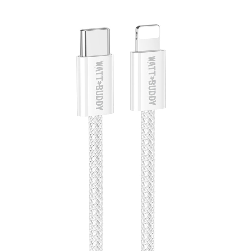 Watt Buddy USB-C to Lightning Cable 1M - Fast Charging and Data Transfer