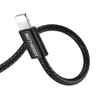 Watt Buddy 2M USB-C to Lightning Cable – Fast Charging, High-Speed Data Transfer, Power Delivery for iPhone 15, iPhone 16, iPad, iPod, and More – Durable Nylon Braided