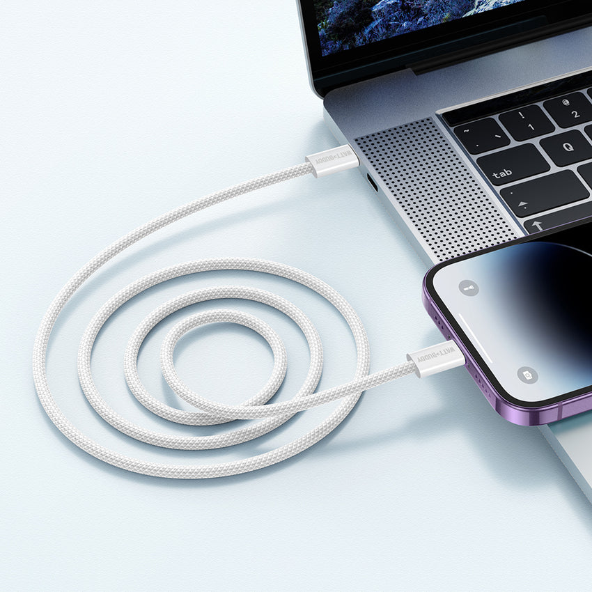 Watt Buddy USB-C to Lightning Cable 1M - Fast Charging and Data Transfer