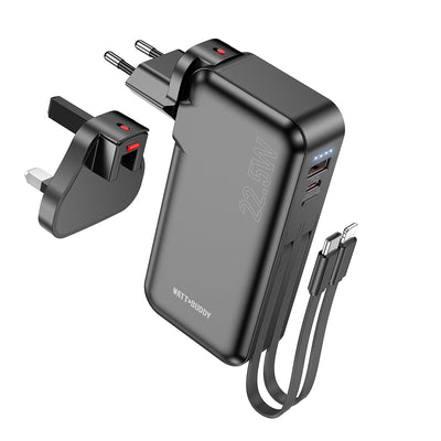 Watt Buddy 10000mAh Portable Power Bank - Fast Charging, Compact & Lightweight