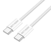 Watt Buddy 60W USB-C to USB-C Charging Cable (1m) – High-Speed Data Transfer, Fast Charging for iPhone, Samsung, MacBook & More – Durable Nylon Braided, 3A, 100W PD Supported