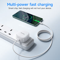 WATT BUDDY 35W USB-C Charger UK Plug with 2M Type-C Cable – Fast Charger, USB C Adapter, Power Delivery (PD), Quick Charging for iPhone, Samsung, iPad, Android, Phone, and Laptop