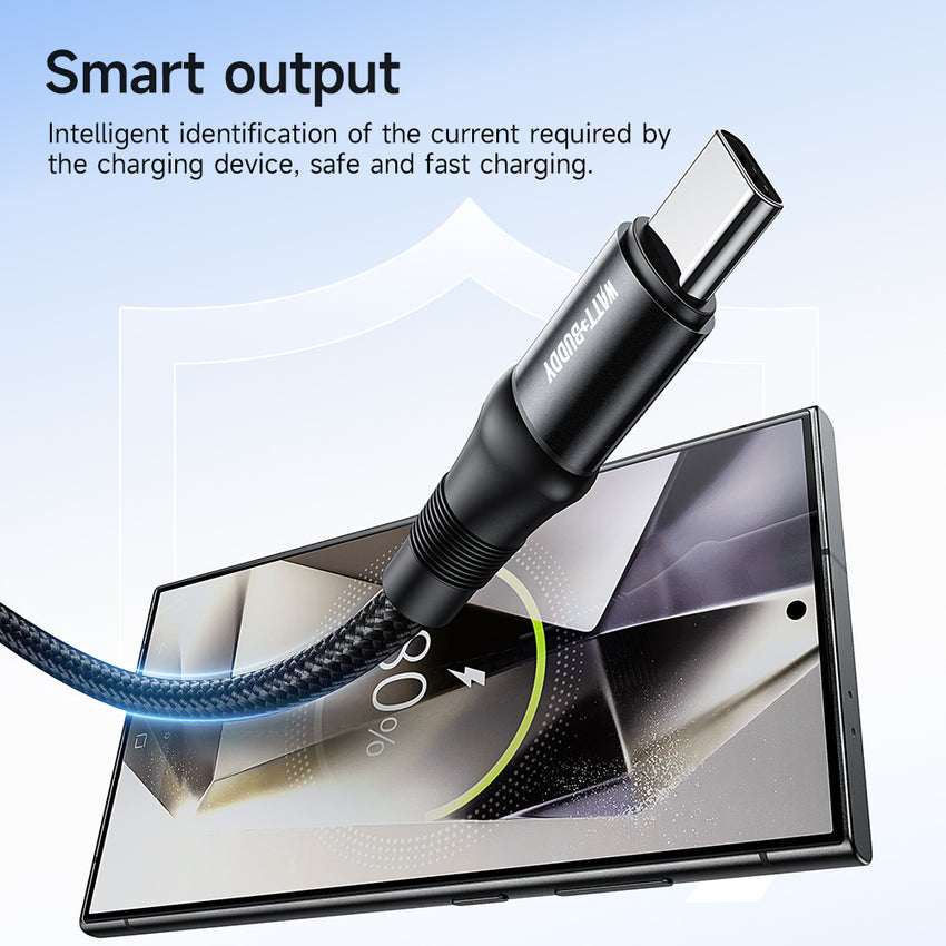 Watt Buddy USB-C to USB-C Cable 2M - 100W Fast Charging, High-Speed Data Transfer
