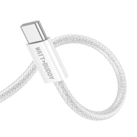 Watt Buddy 60W USB-C to USB-C Charging Cable (1m) – High-Speed Data Transfer, Fast Charging for iPhone, Samsung, MacBook & More – Durable Nylon Braided, 3A, 100W PD Supported