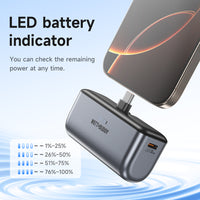 Watt Buddy 5000mAh Mini Power Bank - Compact, Fast Charging, Slim Design