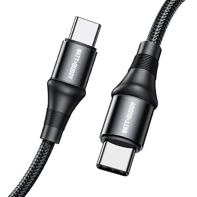 Watt Buddy USB-C to USB-C Cable 2M - 100W Fast Charging, High-Speed Data Transfer